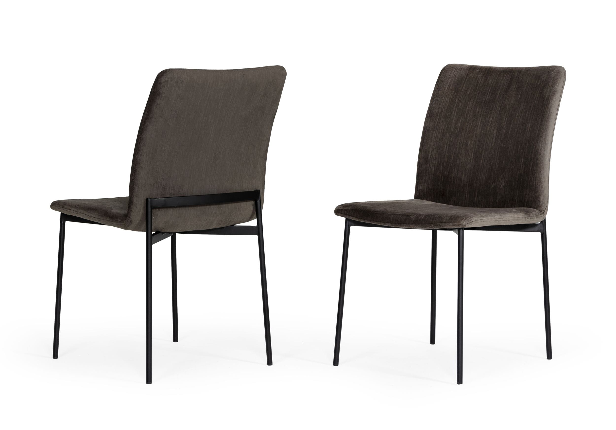 Modrest Maggie – Modern Black and Brown Dining Chair (Set of 2)