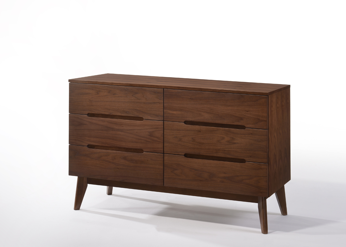 Modrest Lewis Mid-Century Modern Walnut Dresser