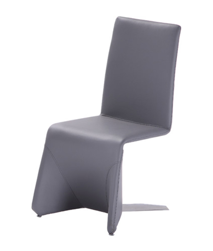 Nisse – Contemporary Grey Leatherette Dining Chair (Set of 2)