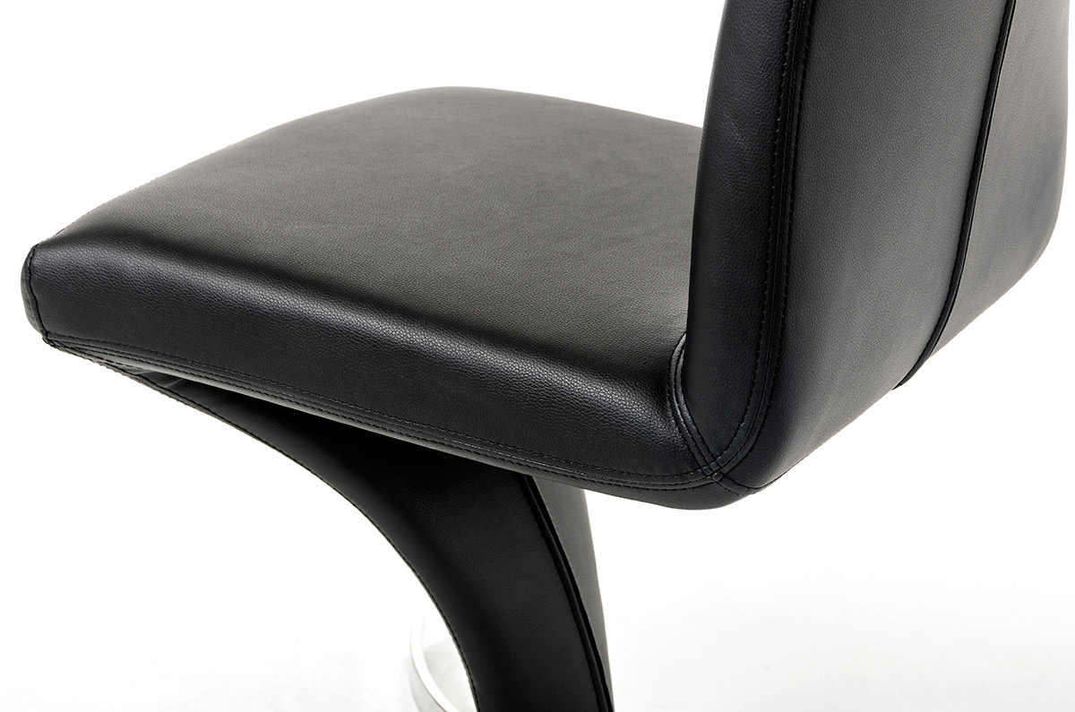 Nix – Modern Black Leatherette Dining Chair (Set of 2)