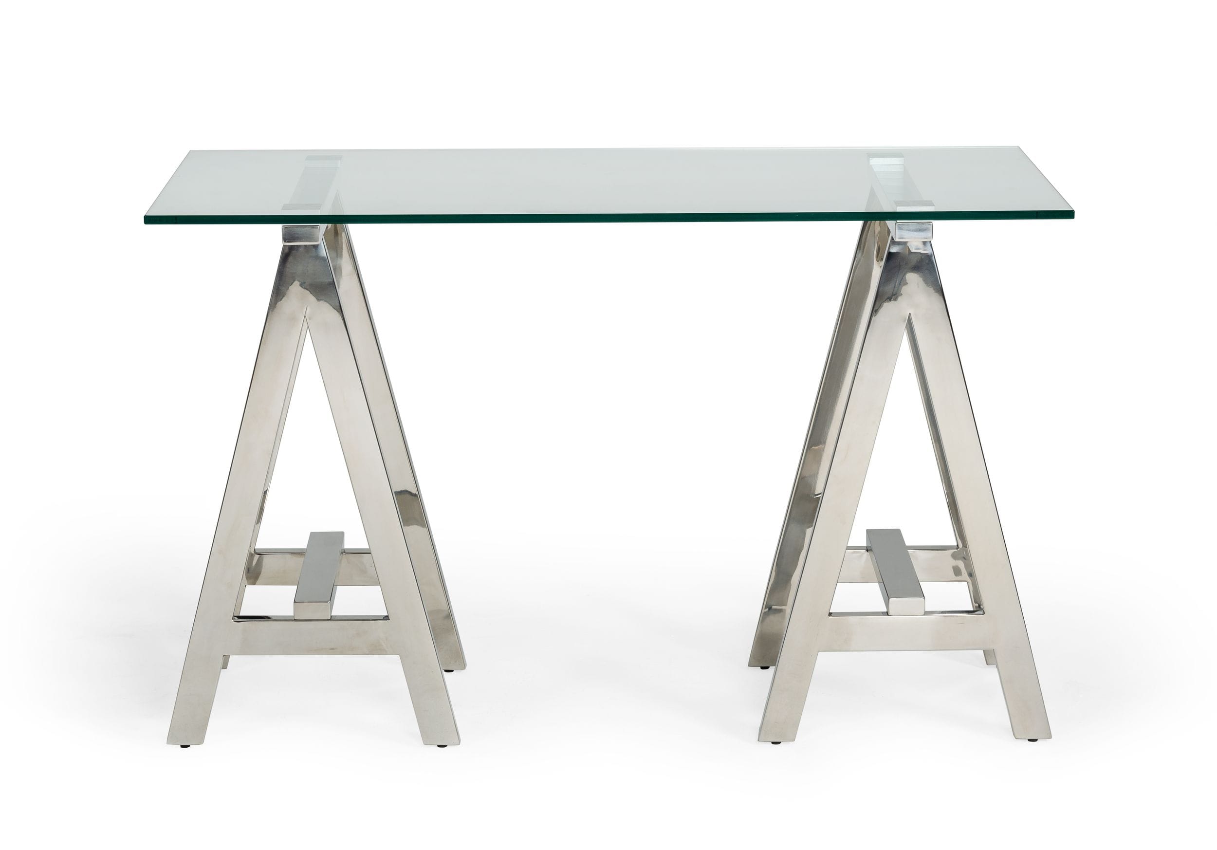 Modrest Ostrow – Modern Glass & Stainless Steel Console Table