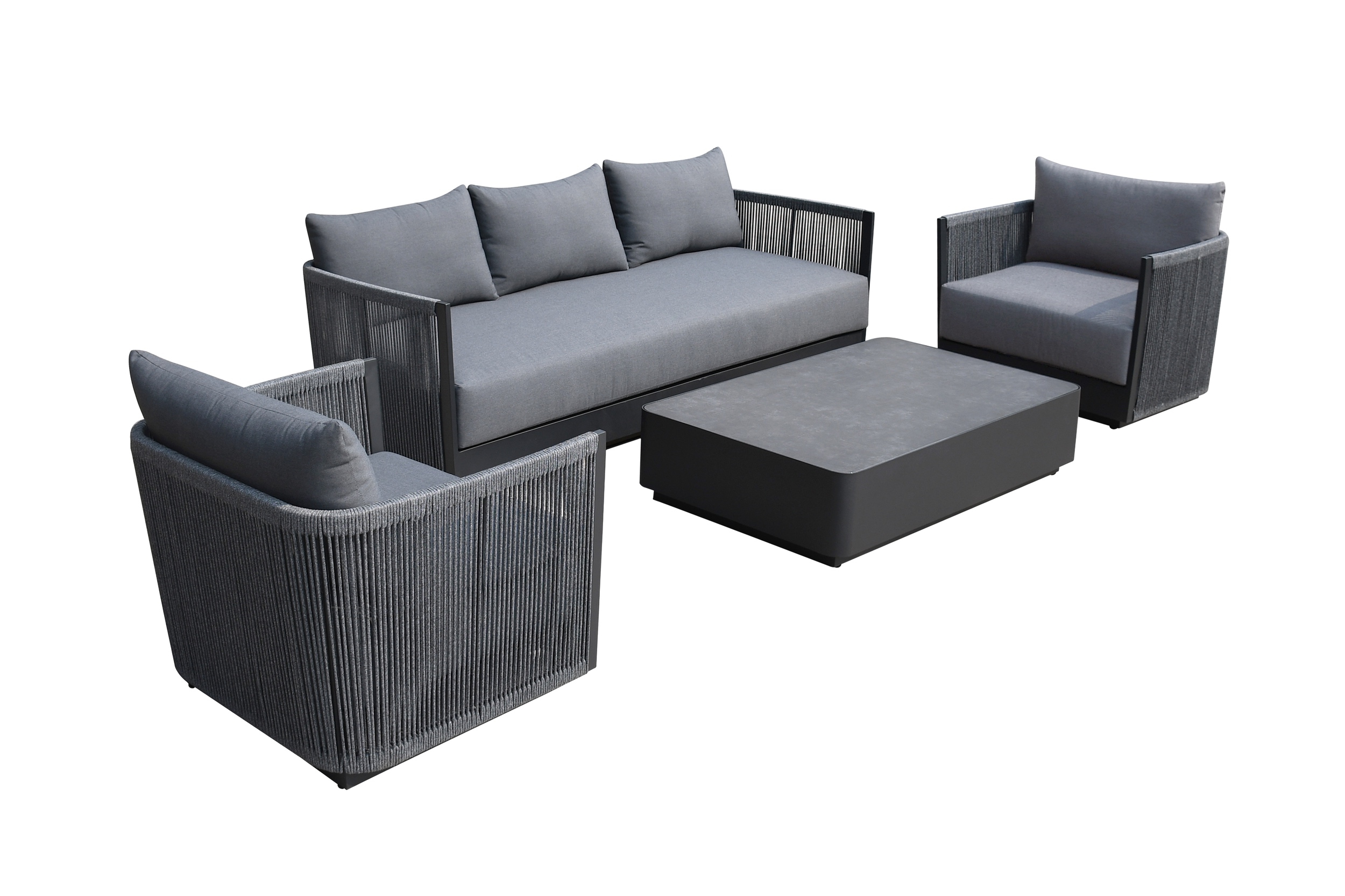 Renava Bali – Outdoor Black and Grey Sofa Set