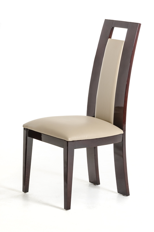 Douglas – Modern Ebony and Taupe Dining Chair (Set of 2)