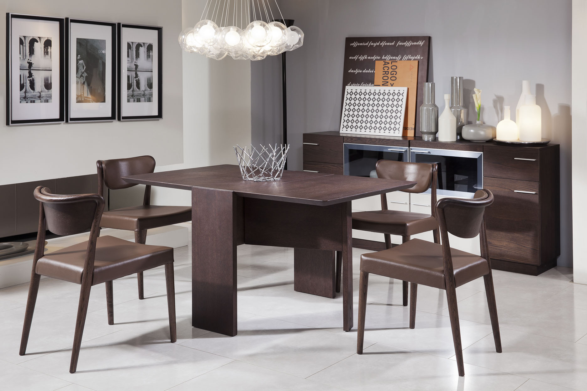 Union – Modern Brown Oak Dining Chair (Set of 2)