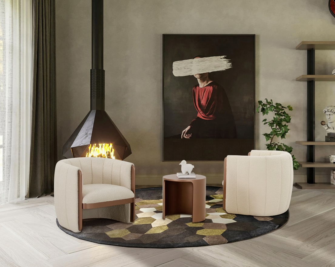 Modrest – Joselyn Modern Cream Fabric Accent Chair