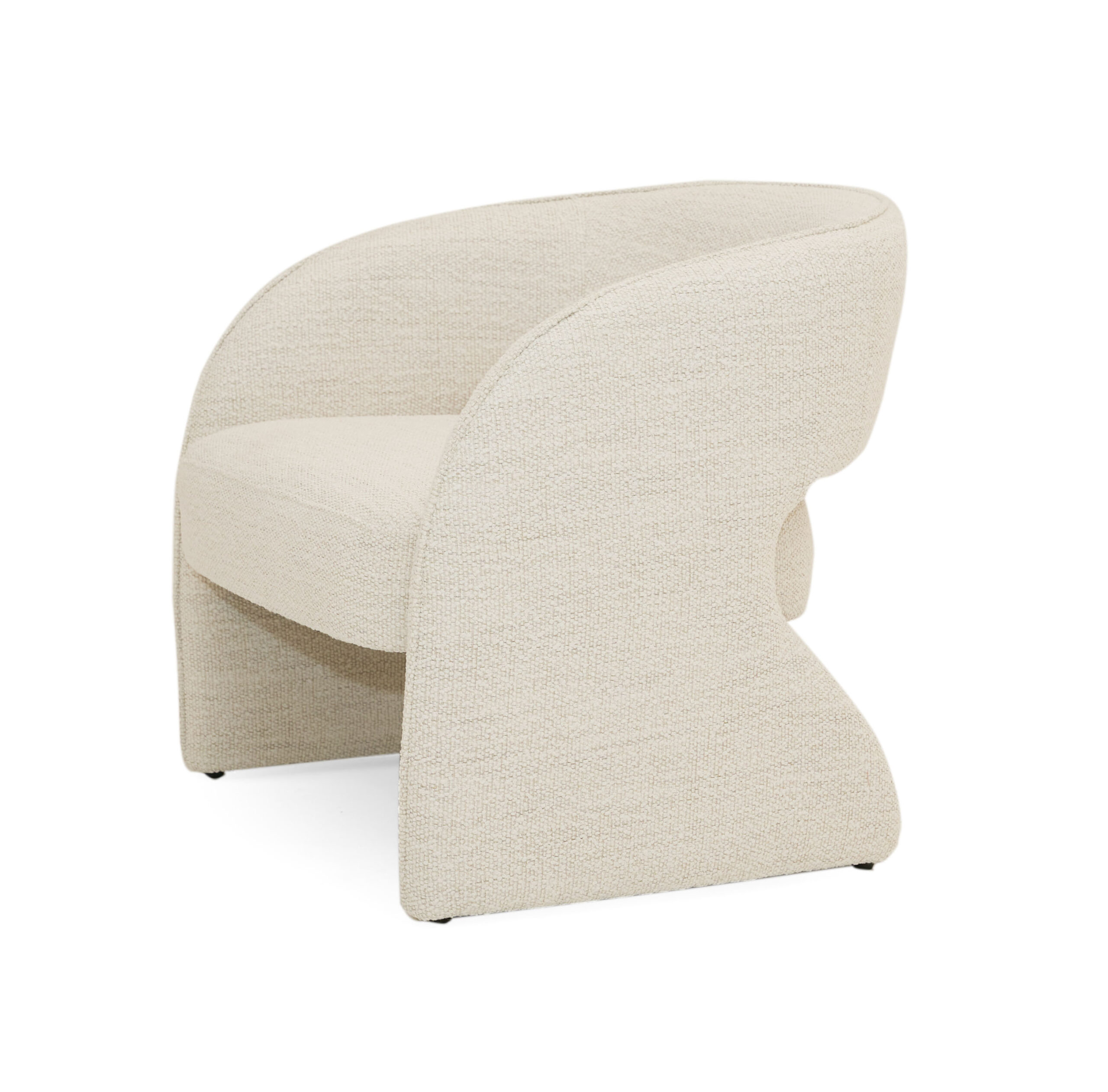 Modrest Luby – Modern Cream Fabric  Accent Chair