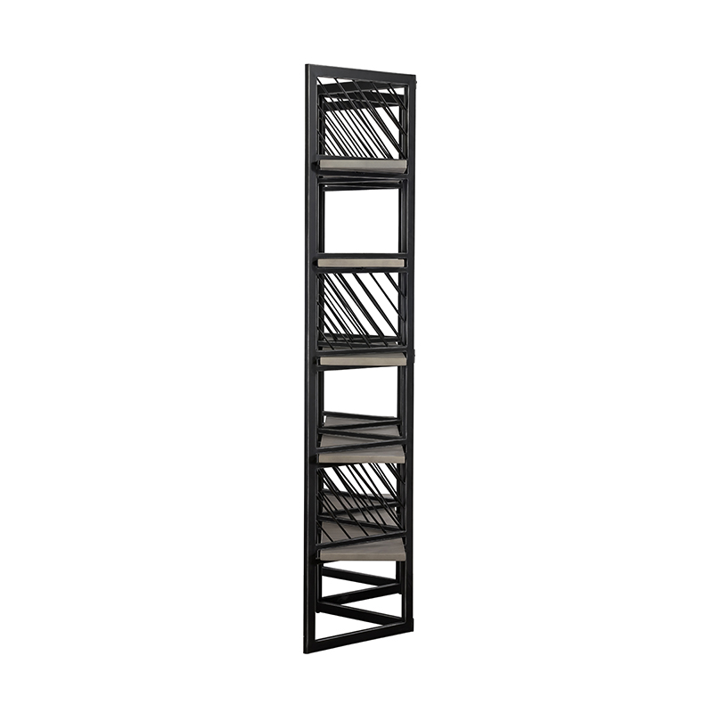 Modrest Grimaldi Modern Concrete & Black Metal Shelf