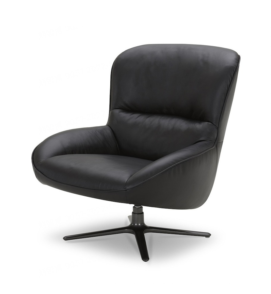 Modrest Theo – Modern Black Leather Accent Chair