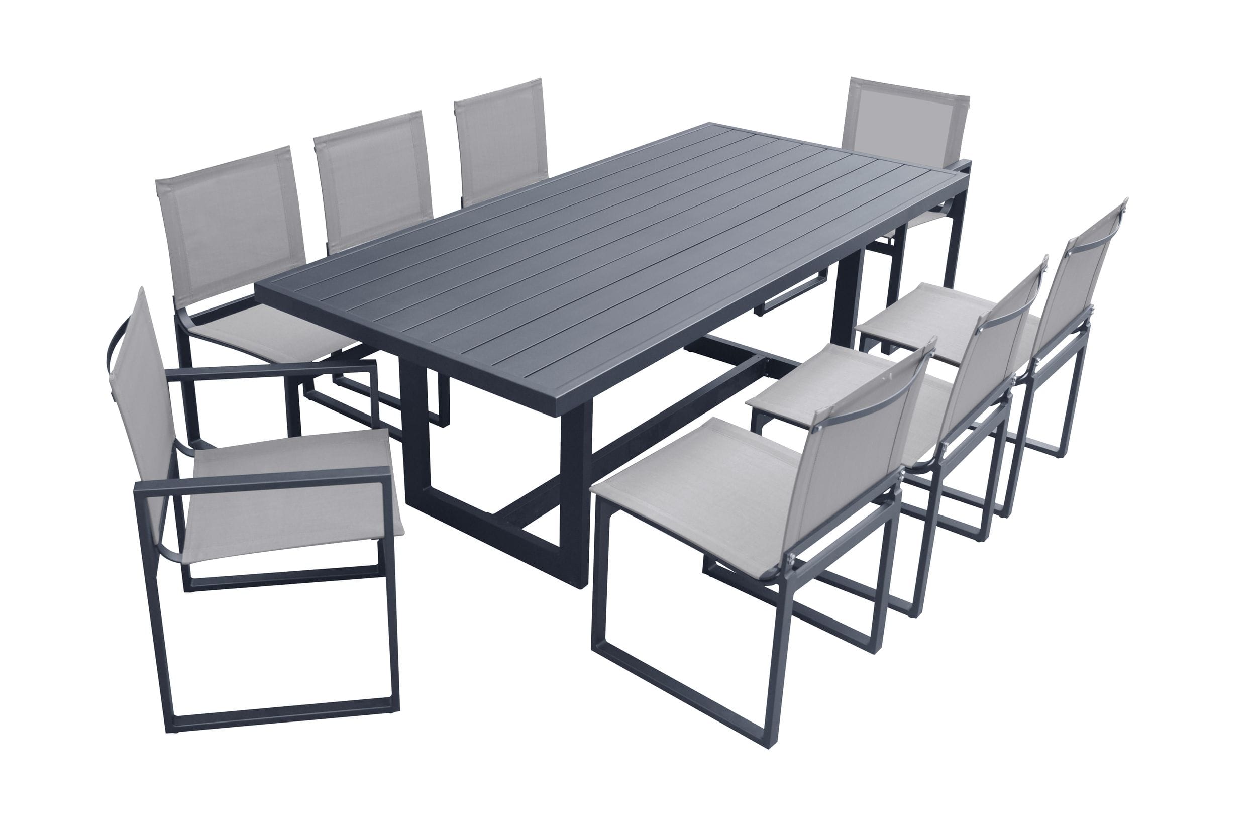 Renava Wake – Modern Dark Charcoal Outdoor Dining Table