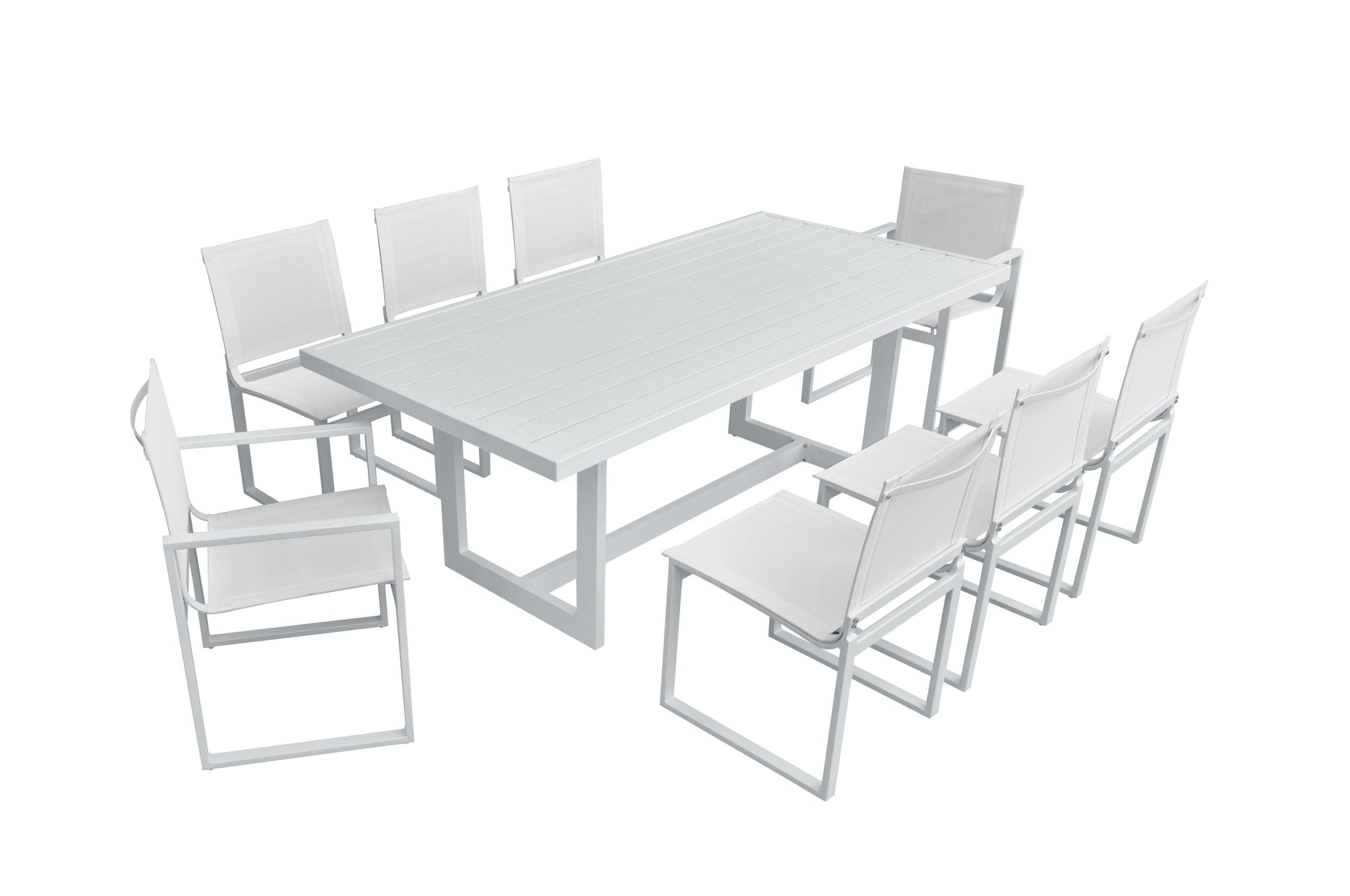 Renava Wake – Modern White Outdoor Dining Table