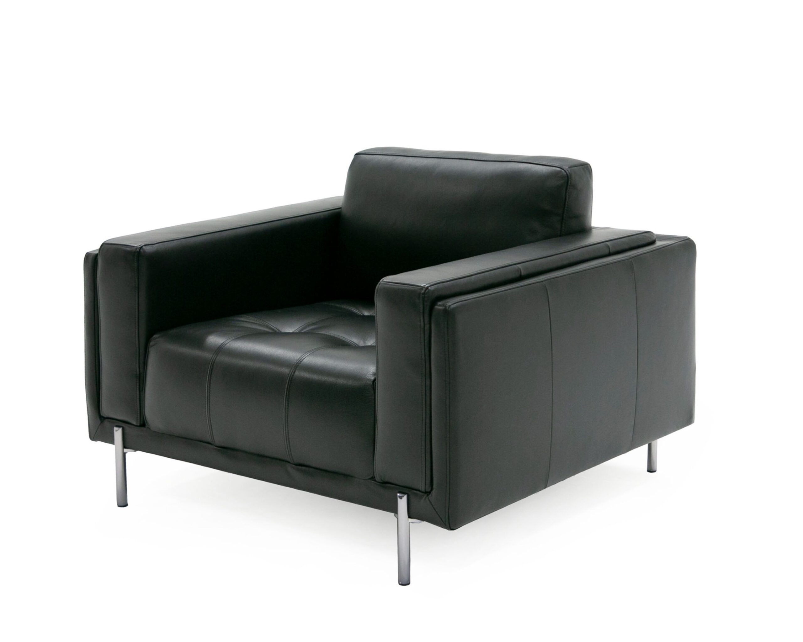 Divani Casa Schmidt – Modern Black Leather Chair
